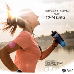 Air Αδιάβροχα Αυτοκόλλητα για Αισθητήρες Freestyle Libre 2 Plus, Medtronic Guardian, Dexcom G7, Dexcom ONE+, Sibionics GS1 & Medtrum TouchCare Nano – Ροζ - Image 4