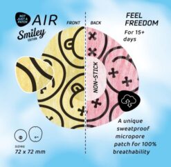 Alternative view of Air Smiley Αδιάβροχο Αυτοκόλλητο για Αισθητήρα Dexcom G7, Dexcom ONE+, Freestyle Libre 3, Sibiotics GS3, Syai Ultra – Διάφορα Χρώματα