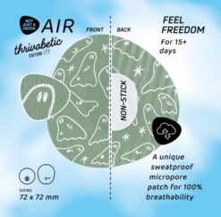 Alternative view of Air Thrivabetic Αδιάβροχο Αυτοκόλλητο για Αισθητήρα Dexcom G7, Dexcom ONE+, Freestyle Libre 3, Sibiotics GS3, Syai Ultra – T1D Ghosty Mode